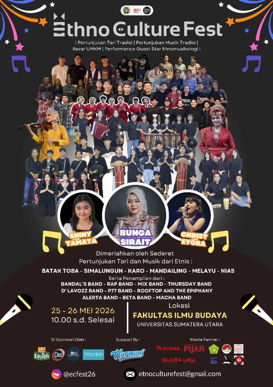 Ethno Culture Fest 2026 FIB USU Tampilkan Kekayaan Seni Tradisi Nusantara